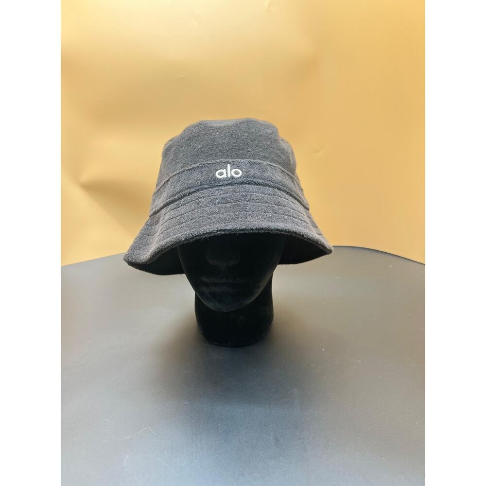 Alo Yoga Terry Beachside Bucket Hats Unisex One Size Black Cotton Outdoor Summer - Picture 7 of 7